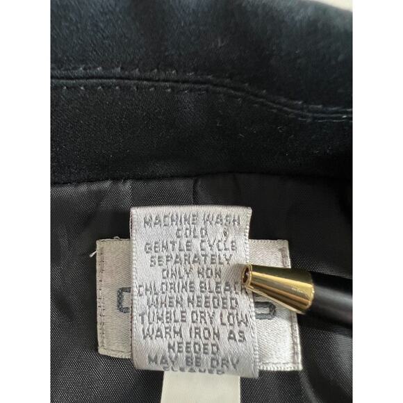 Chicos 2 Button Blazer Jacket Womens Size 0 US 4 Small Cotton Black Career - Picture 8 of 8